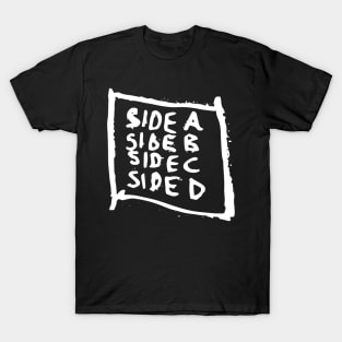 Side A Side B Doodle White T-Shirt